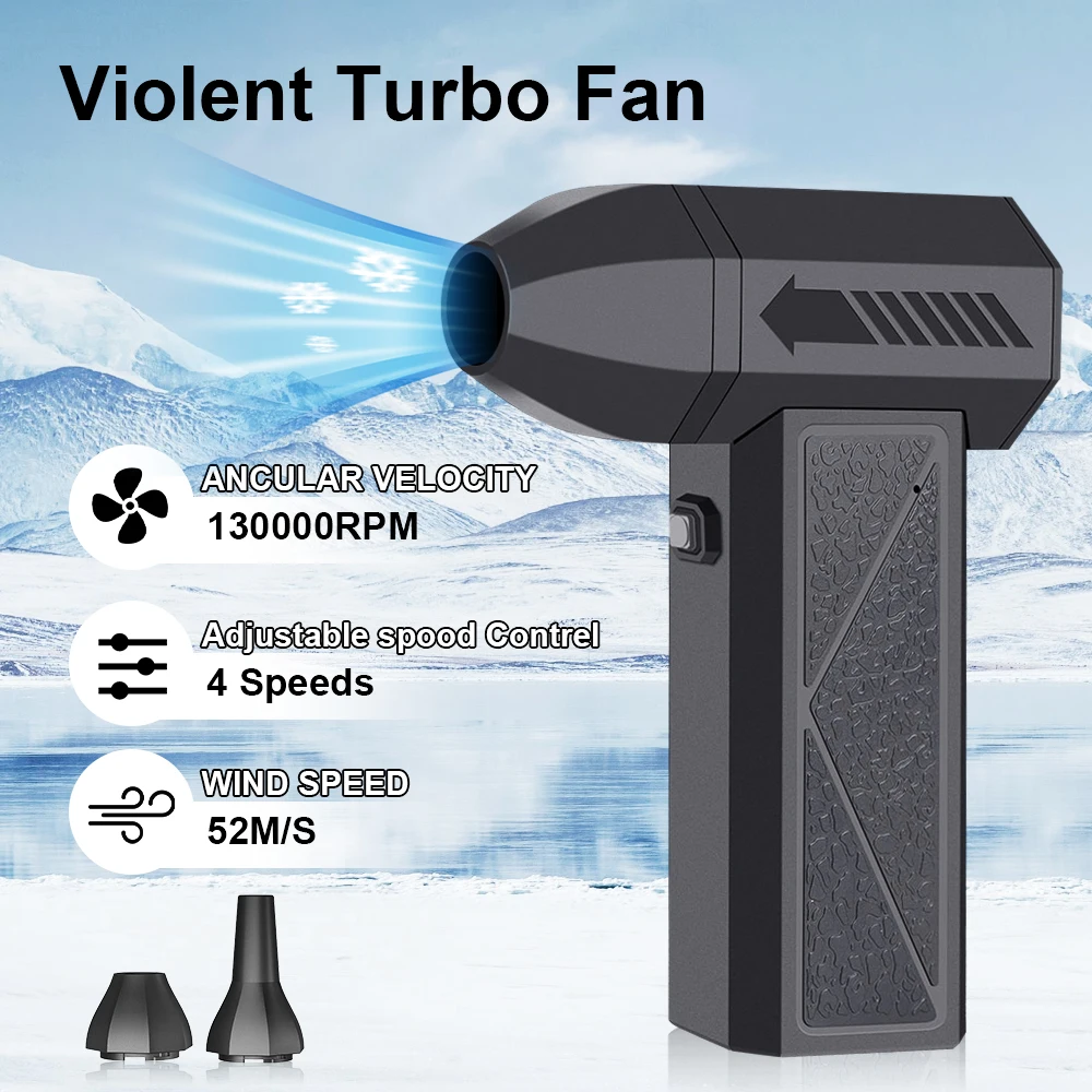 

Фен Violent Jet с турбовентилятором, автомобильные аксессуары, универсальный сильный выдувной электрический воздуходувка, инструмент для очистки воздуходувки