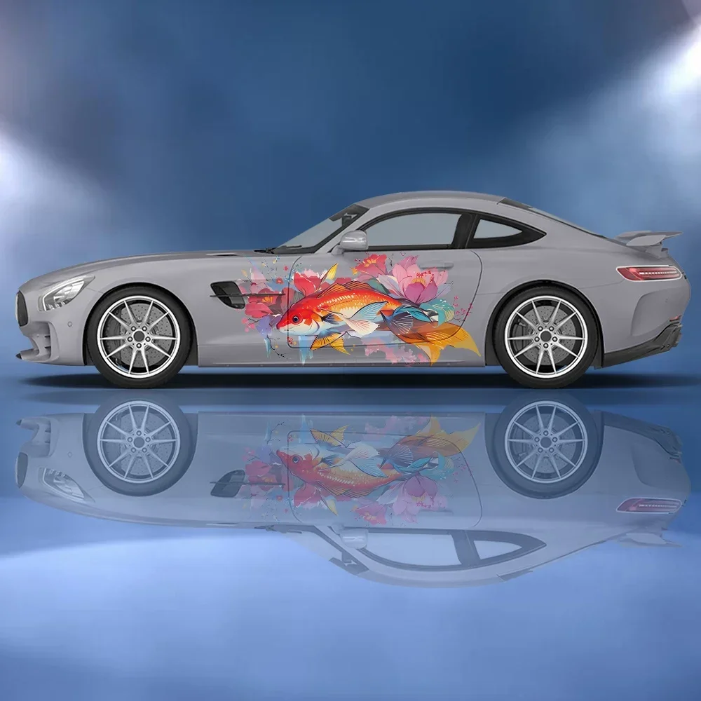 

koi carp Side sticker car universal vinyl self-adhesive sticker decorative car accessories for racing truck SUV car decals