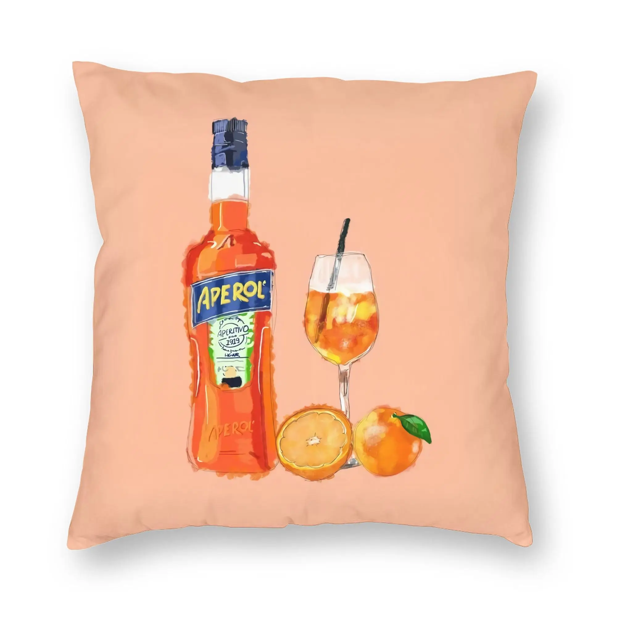 Aperols Spritz Print Nordic Throw Pillow Covers Home Decor Love Drinking Cocktail Cushions for Sofa