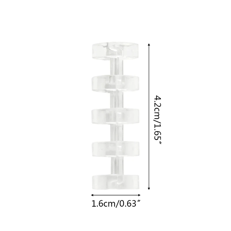 Clip encuadernación 5 anillas ADWE, bobinas encuadernación 5 anillas 0,63 diámetro, cierre Clip peine