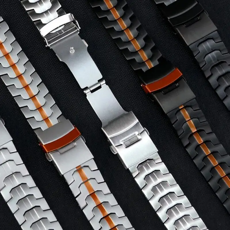 Pulseira luxuosa de aço inoxidável, 22mm, para oppo watch 4 pro x x2, pulseira de metal para oneplus watch 3 2 2r 46mm/realme watch s 2 3 pro belt