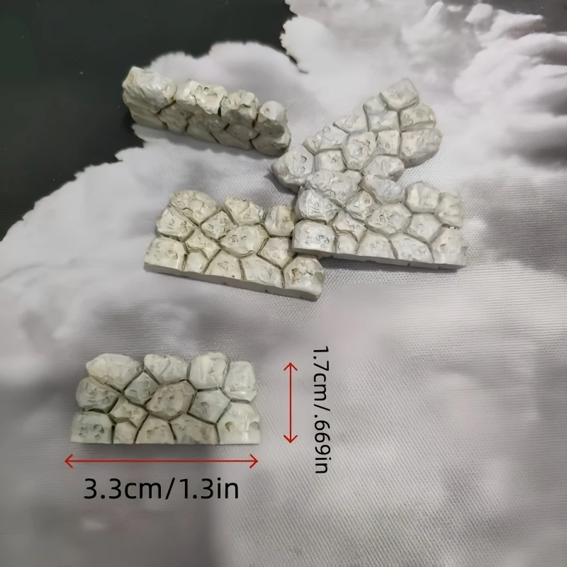 Mini Simulation Stone Wall Model, Micro Landscape Stone Fence Ornament DIY Scene Sand Table Bonsai Decor Accessories