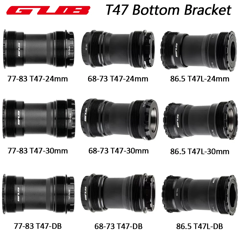 

GUB Bicycle Bottom Bracket Bike T47 Threaded BB Ceramic Bearing for Shimano 24mm BB30 30mm Sram DUB 29mm 68-73mm 77-83mm 86.5mm