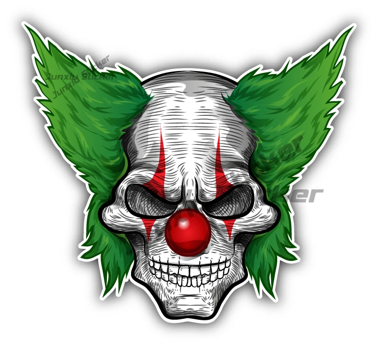 

Clown Face Angry Car Camper Bumper Truck Sticker Cover scratches Decoration Decal Mirror Wall Sticker Camping Car Grand Adventu