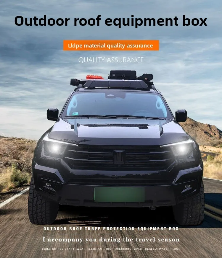 Rooftop Cargo Box 102L Heavy Duty Waterproof Shockproof Australian Style Car Roof Storage Case for Camping Offroad Travel Use