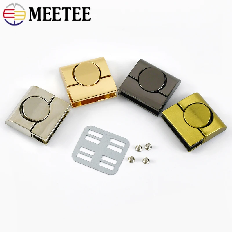 

2/5Pcs Meetee Bag Metal Buckle DIY Handbag Closure Decorative Lock Women Purse Insert Hook Snap Clasps Sewing Repair Accessories