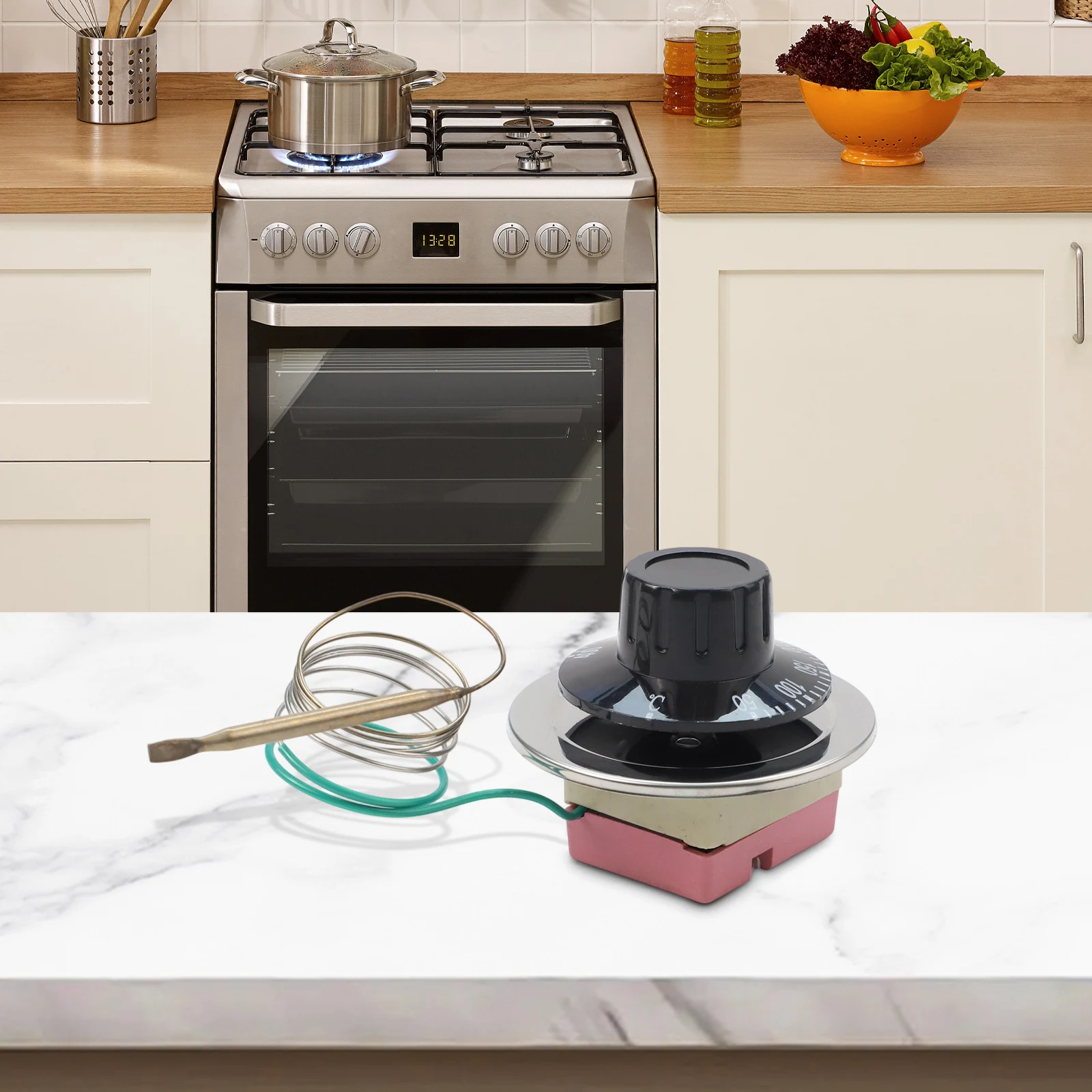 

Electric ==Oven ==Thermostat ==Adjustable Temperature Controller Switch 50-400℃ 2 Pin Home Accessories For Electric Water Heater