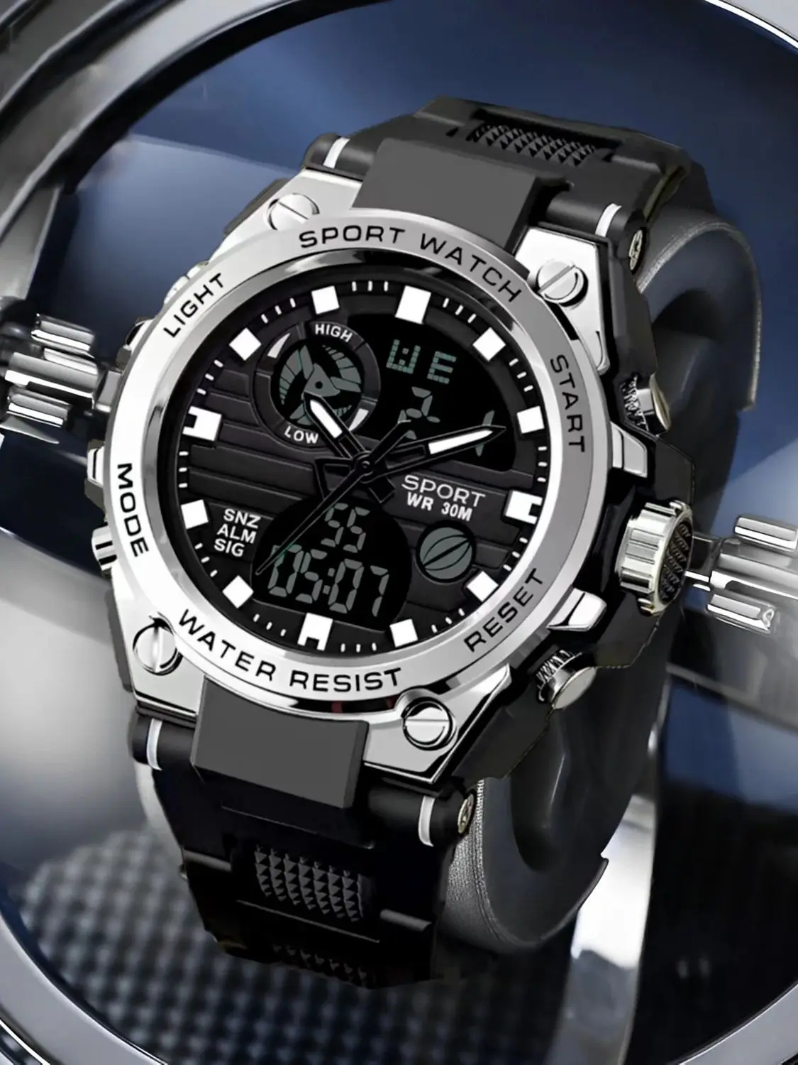 MSTIANQ jam tangan pria tampan, jam tangan elektronik pria dewasa olahraga luar ruangan multifungsi pasukan khusus.