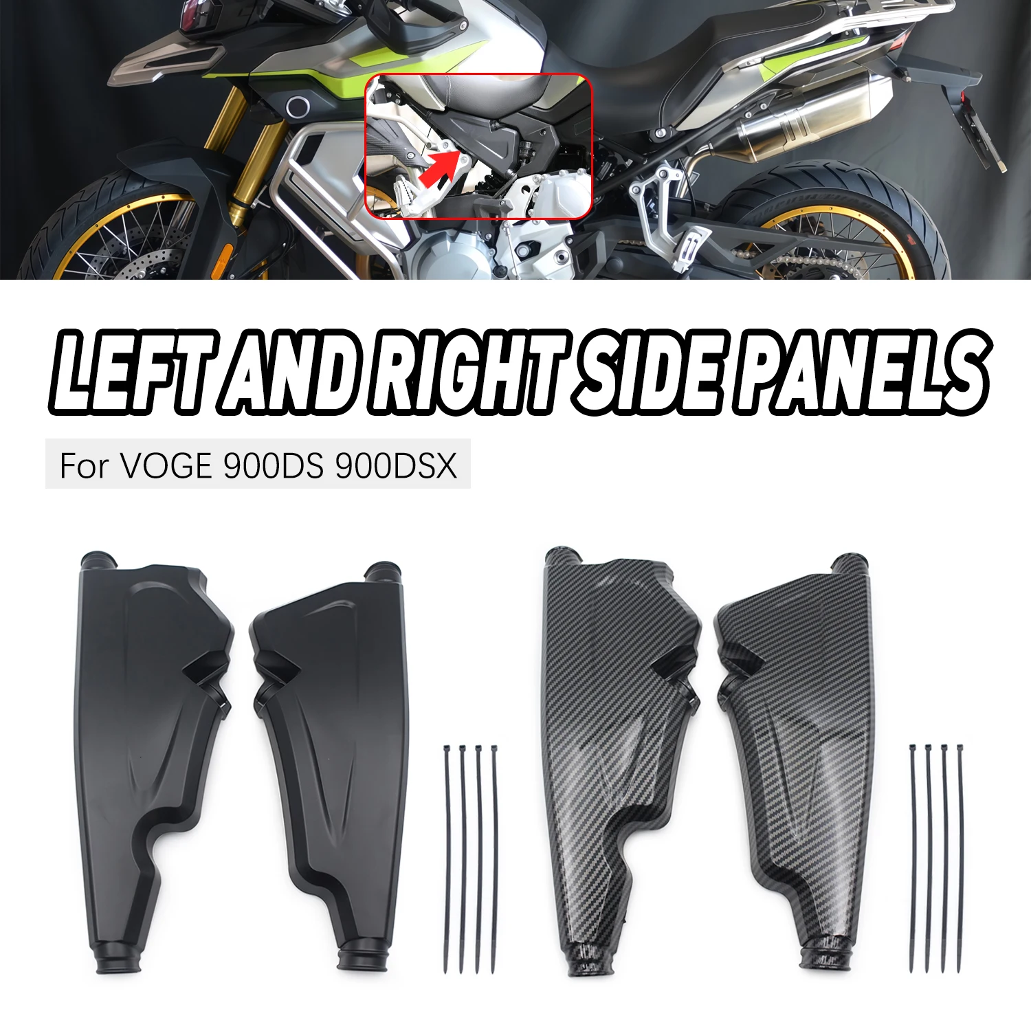 

Frame Infill Side Panel Set Guard Protector Fairing Cowl Cover Motorcycle Parts For LONCIN VOGE 900DS 900DSX 2024 2025