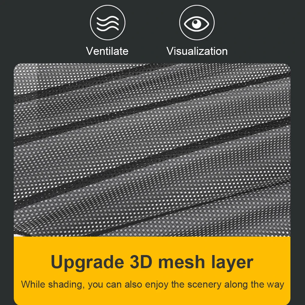 Double Layer Car Side Window Sun Shade Magnetic Mesh UV Protection (Left)