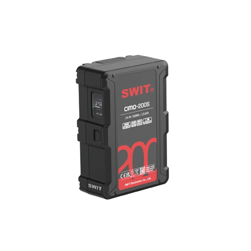 SWIT CIMO-200S 196Wh USB-C OLED info Cine V-mount Battery