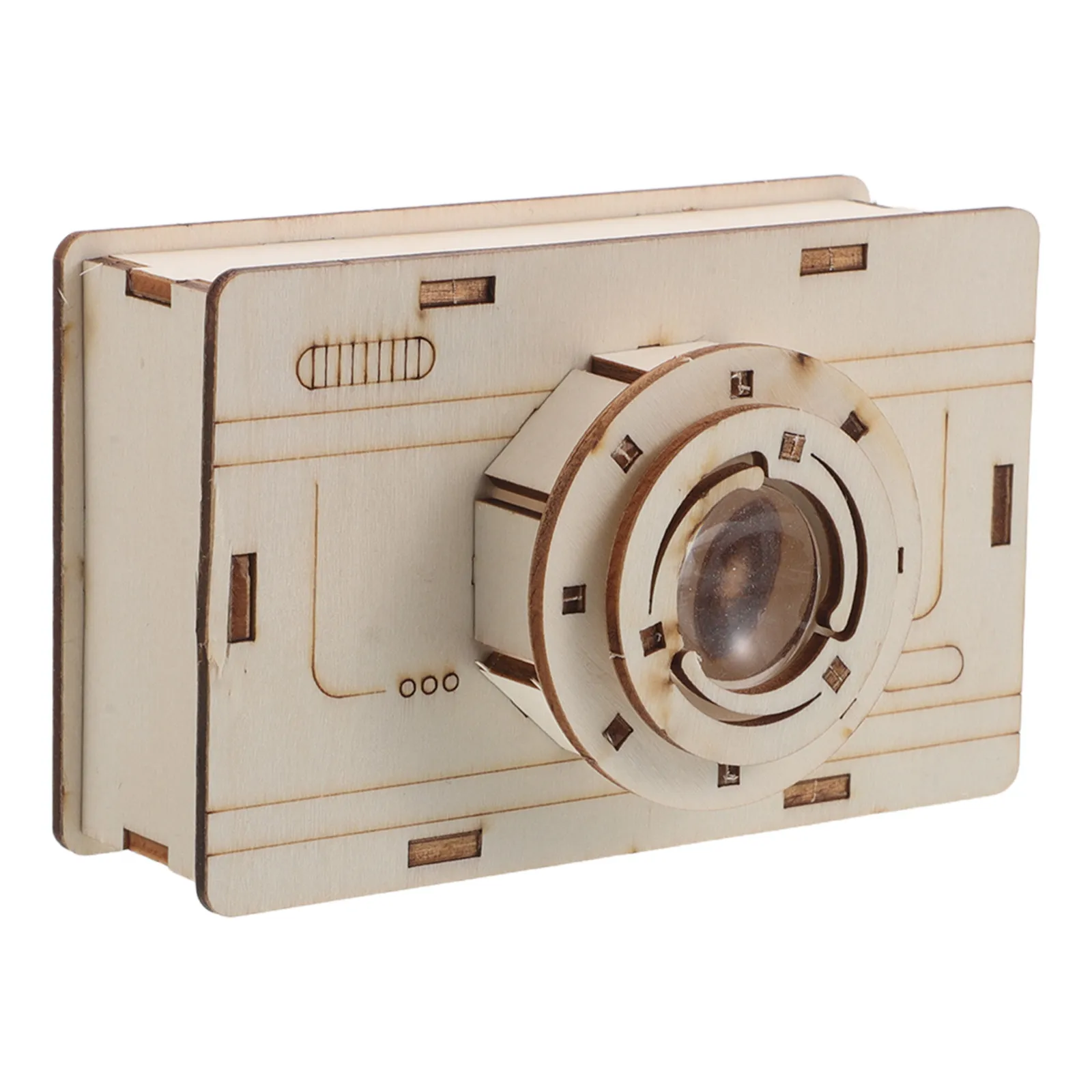 

Wooden Camera Diy Stem Building Kit 3D Puzzle Educational Vintage Camera Craft Pretend Play Photography - Mechanical