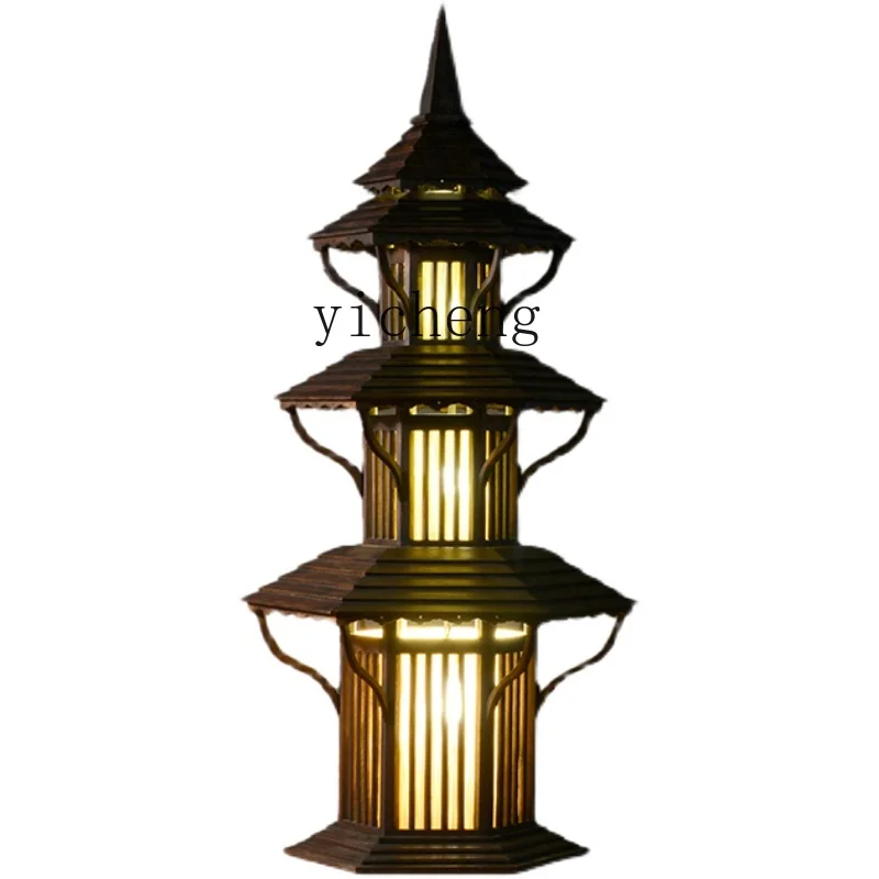 

Club Living Room Floor Lamp Wooden Vintage Nostalgic Tea Room Lighting Decorations