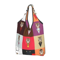 POP Art Kanye West Bear drogheria Shopping Tote Bags moda donna Shopper spalla borse di grande capacità