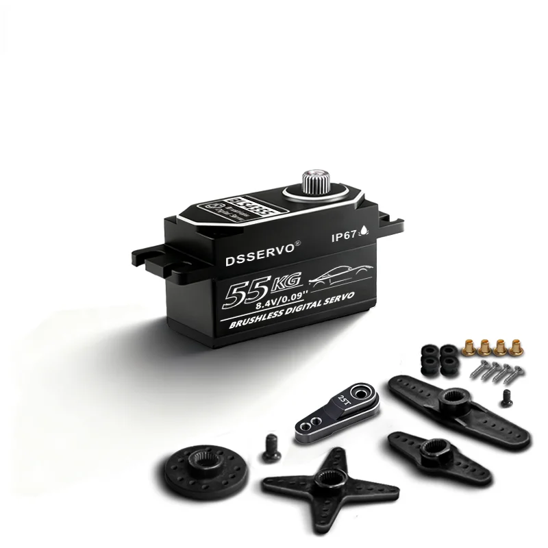 1 Stück Low-Profile BLS4355 Digital Servo 55KG Großes Drehmoment Wasserdichte Servos für RC Auto Crawler SCX10 Truck Roboter Upgrade-Teile