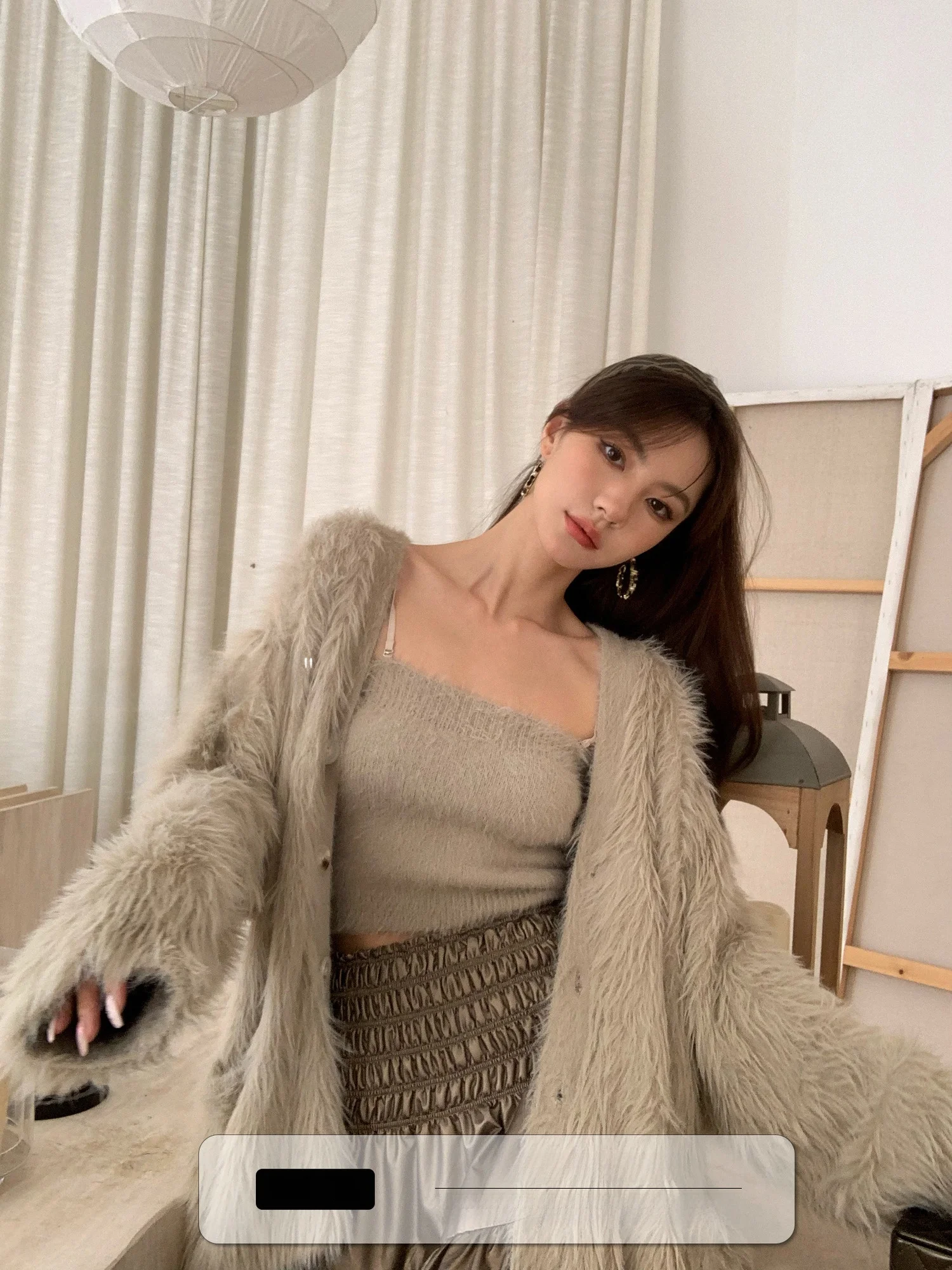 

Комплект KAS Soft Pluy Ele: Элитный кардиган и пальто из искусственного меха для женщин, с круглым вырезом, на пуговицах, с длинными рукавами, утепленный, свободного кроя.