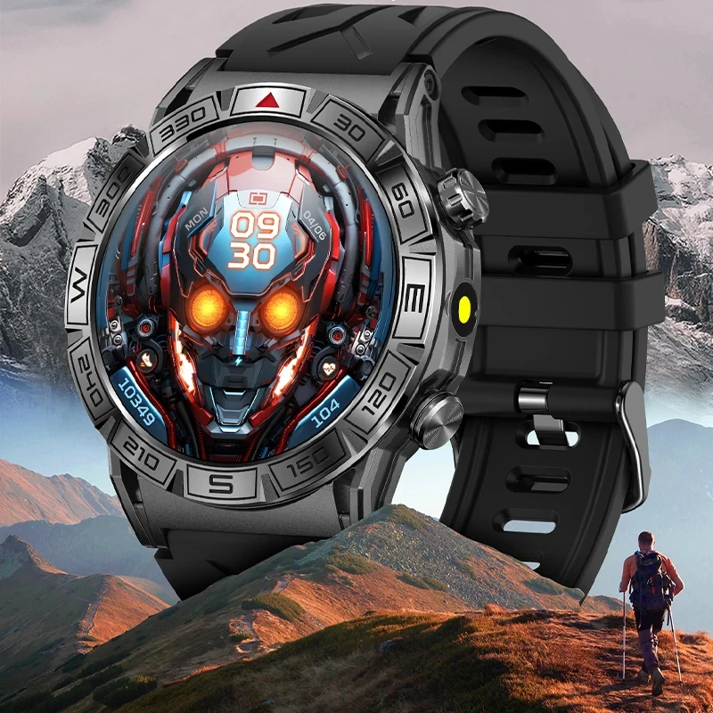 2024 Men's Smart Watch AMOLED Bluetooth 5.3-inch Call Electronic Watch 450mAh Large Capacity High Voltage Smart Watch