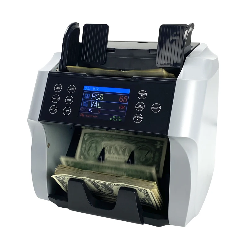 Mix Value Money Counting Machine Bill Counter XD-660 CIS Image Receipt Print Function High Quality Banknote Cash Detector