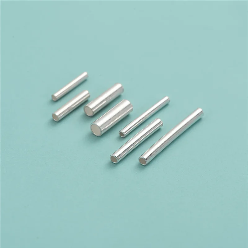 5pcs 925 Sterling Silver 3/6/8/10/15/20 Tube Spacer Beads for DIY Jewelry Making Fine Jewelry Finding Accessories