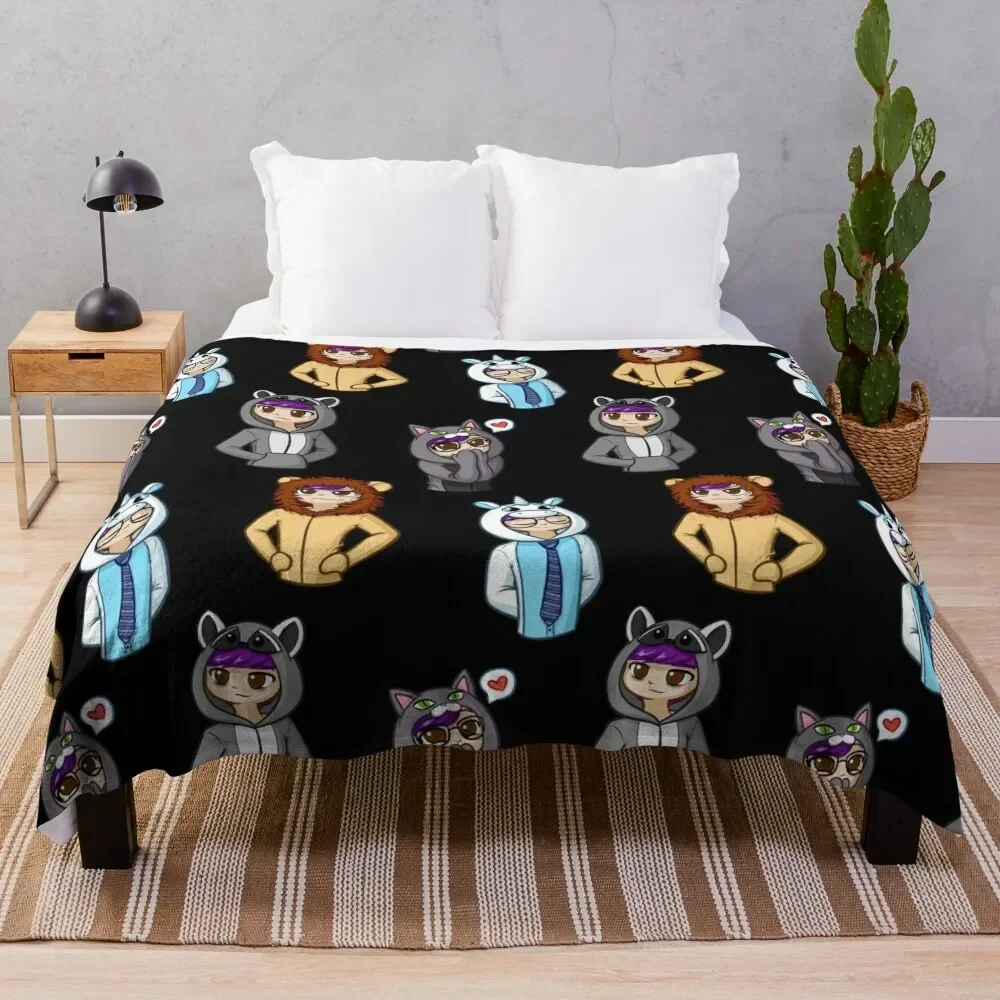 Onesie Tile - Core Four Throw Blanket Soft Plush Plaid Decoratives decorative Blankets