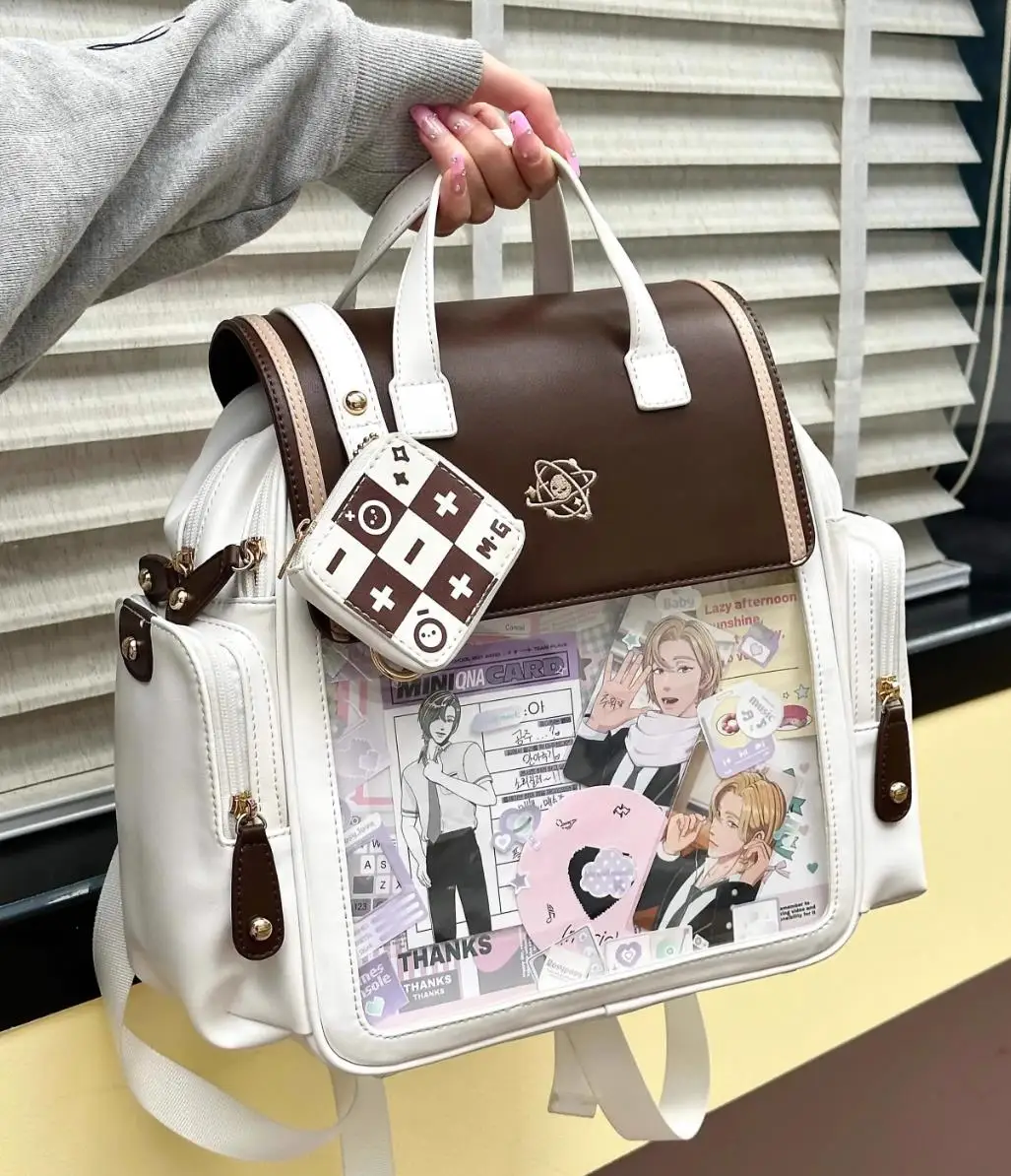 

Original Quantum Chord Cute School Bag College Students Cute Cartoon Anime Cotton Doll Backpack Large Capacity Pain Bag Bookbag