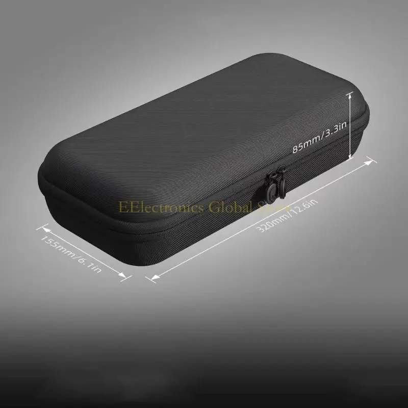 

462B EVA Bag with Pocket Handheld Game Console Black Carrying Case Scratchproof Case Shockproof Storage Box