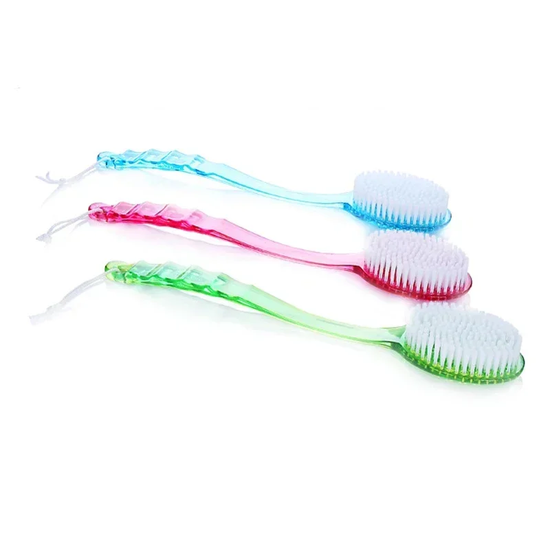 Plastic Back Body Bath Brush Bath Shower Scrubber Brushes with Handle Exfoliating Scrub Skin Massager Exfoliation Bathroom Brush