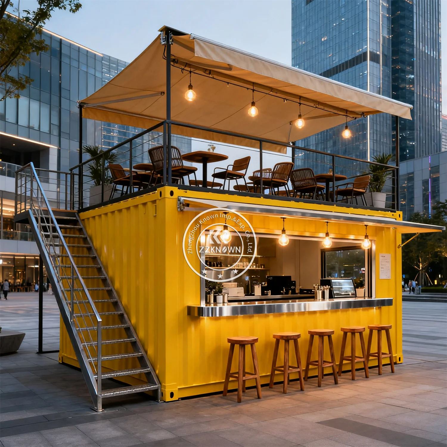 High Quality Double Story Container Restaurant Luxury Portable Shipping Container Bar House Coffee Shop Kiosk For Sale