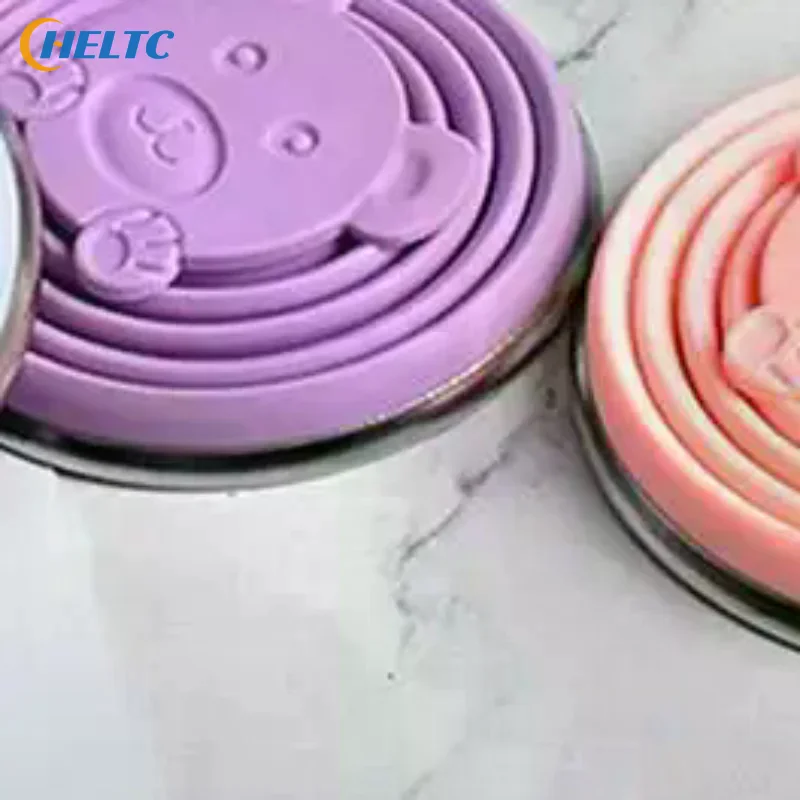 Collapsible  180/270/320ML Portable Silicone Folding Water Cup Heat Resistant With Lid Collapsible Outdoor Travel Drinking Mug