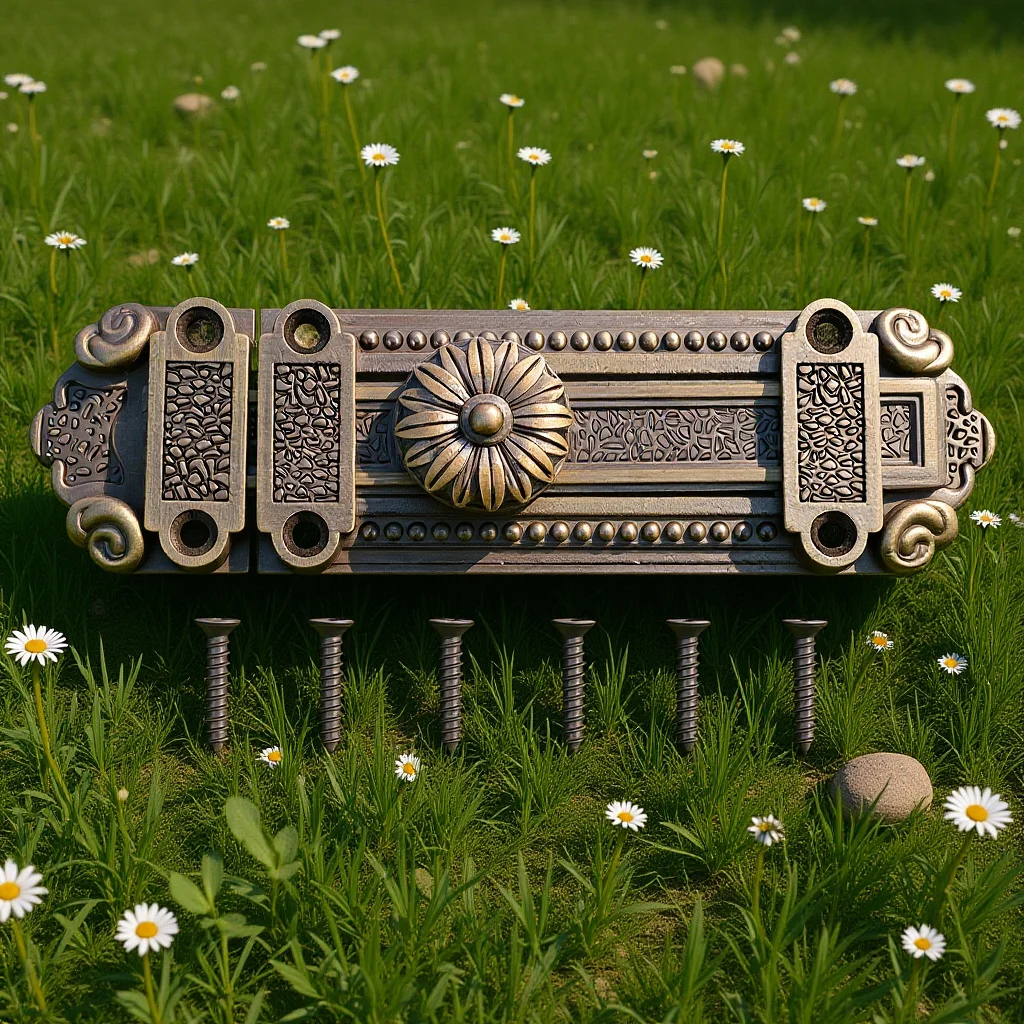 

1Pcs Zinc Alloy Vintage Slide Door Bolt Security Lock Lightweight Durable Rustproof Easy Install Home Safety Security Locks