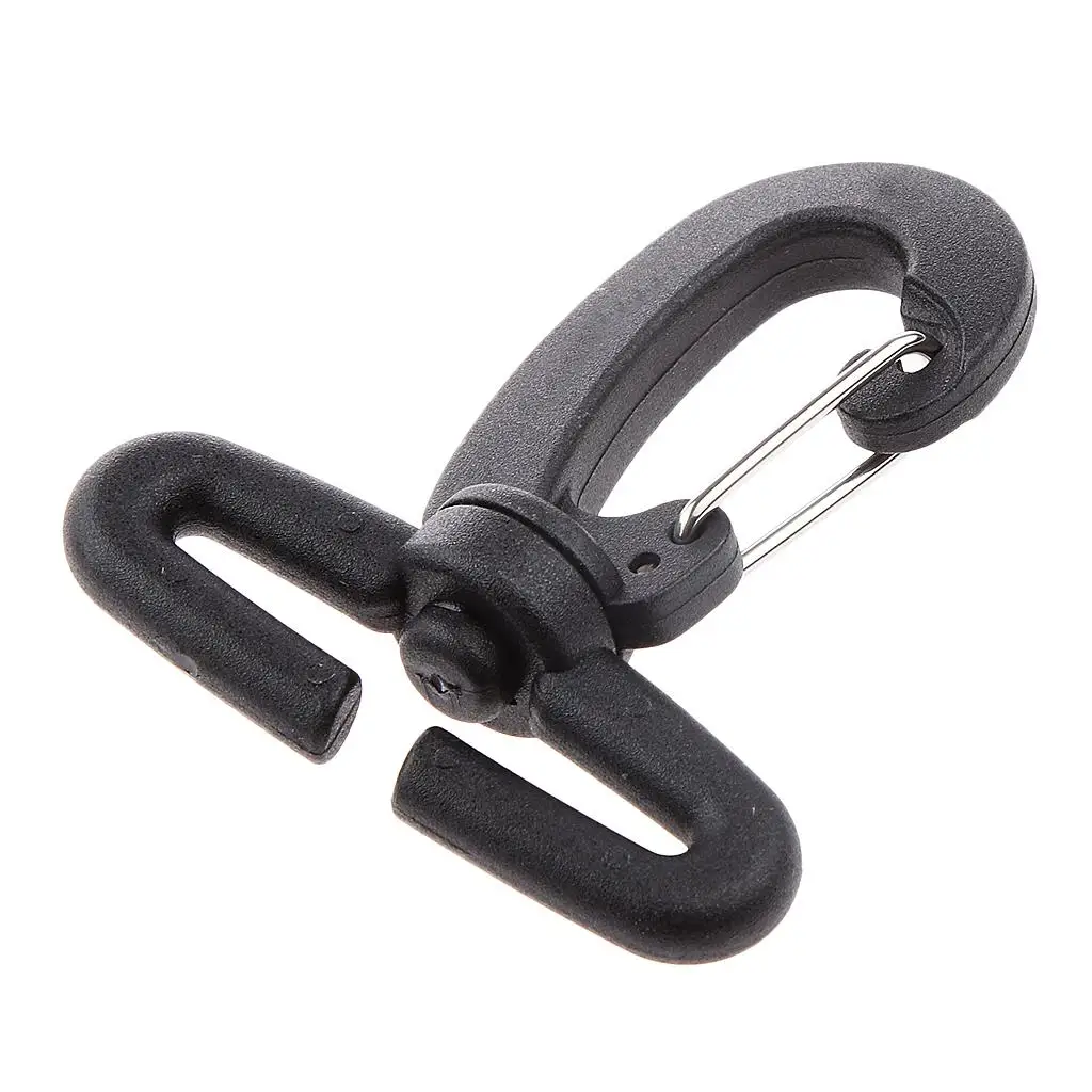 Backpack Hanging Buckle Swivel Design Black Nylon Webbing Buckle for Outdoor Climbing 40mm Strap