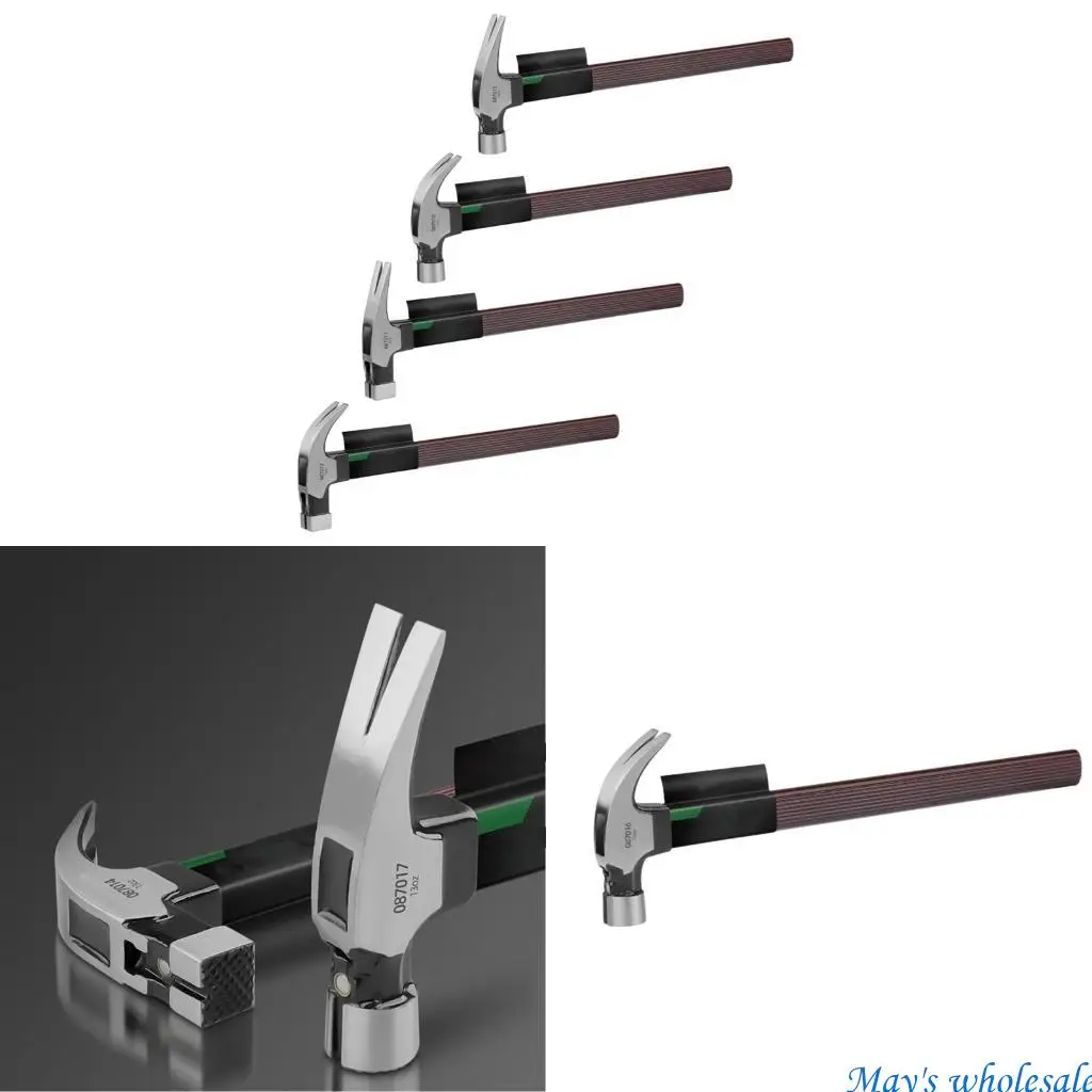 

Heavy Duty Claw Hammer with Holder Durable Steel Construction for Carpentry and Construction 448A