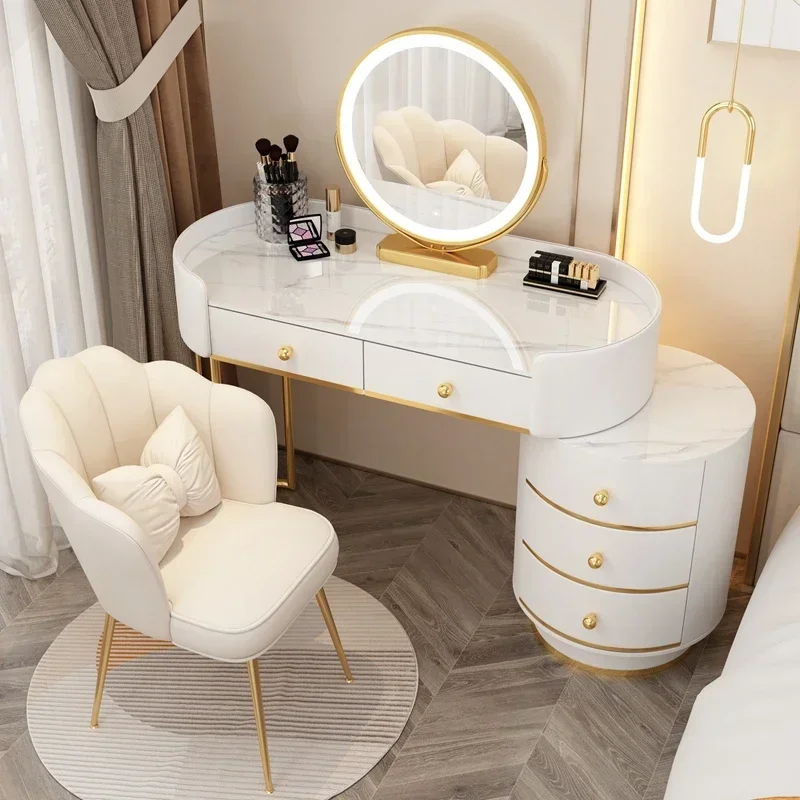 

Dresser Stand Makeup Vanity Table Luxury White Bedroom Desk Makeup Table Drawers Storage Coiffeuse De Chambre Home Furniture