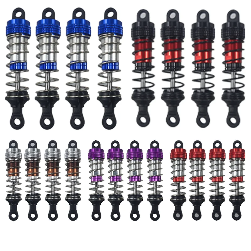 

4PCS/1set Metal Front&Rear Universal Shock Absorber for Wltoys 124019 144001 RC Car Upgrade Parts