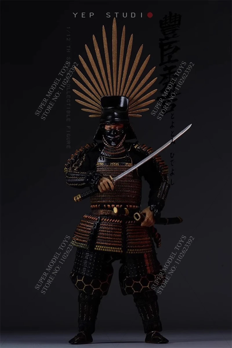 YEP STUDIO NO.0009 1/12 soldat Toyotomi Hideyoshi la période des états de guerre stratégiste militaire ensemble complet 6 ''figurine poupée