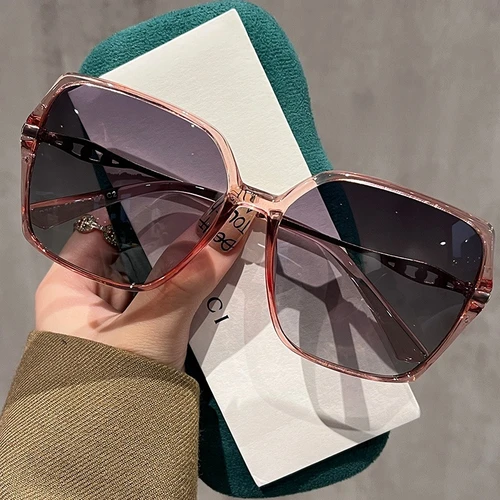 Imagen 2 del producto CLLOIO, gafas de sol poligonales de moda con prescripción grande para lectura, gafas de sol para conducir para miopía en la playa, gafas multifocales UV400 para mujer