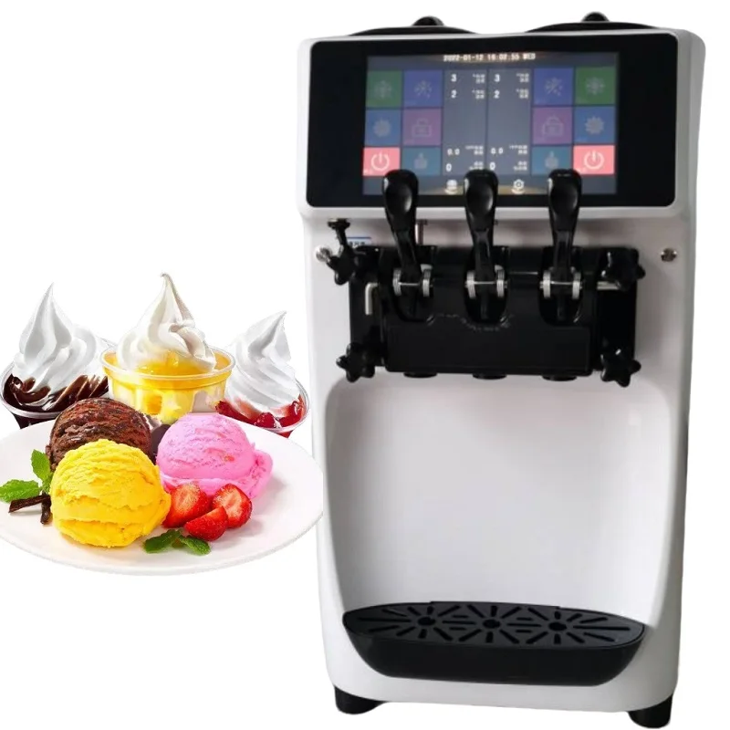Soft Ice Cream Maker Vending Machine Fridge With Compressor Coolers