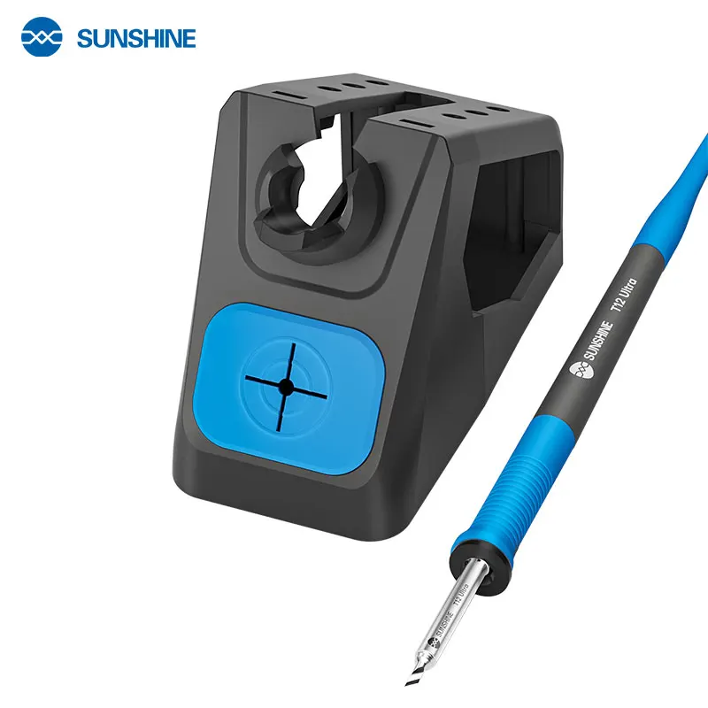 محطة لحام تسخين سريعة SUNSHINE T12 Ultra 80 وات مع وضع النوم متوافقة مع نصائح T12 لإصلاح لحام رقاقة لوحة دارات مطبوعة