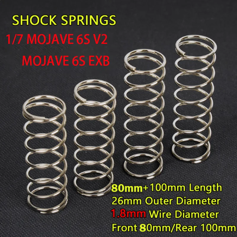 Metalen Lente Schokdemper voor 1/8 ARRMA 6S 4S RC MOJAVE TYPHON KRATON OUTCAST BIG ROCK FIRETEAM INFRACTION LIMITLESS Auto