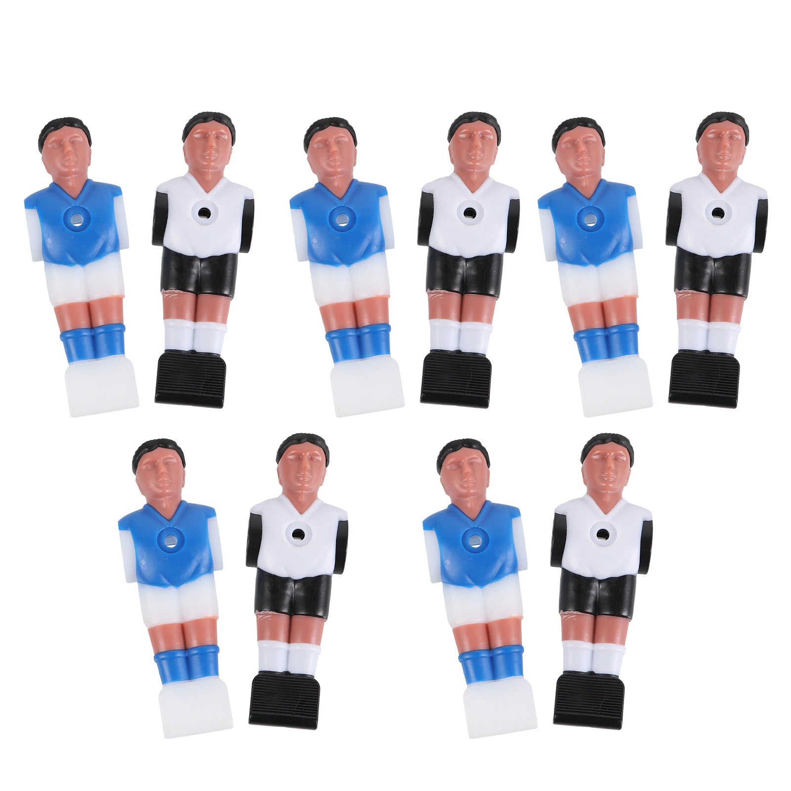 

10pcs Soccer Player Figurine Resin Table Football Accessories Gray Standard Size Replacement Parts Foosball Dummy Players Wear