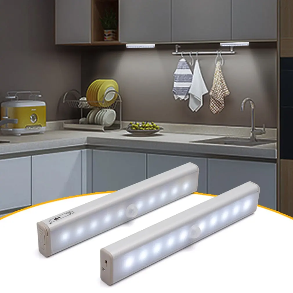 Lampada da notte per armadio con sensore di movimento a luce notturna a LED senza fili per la retroilluminazione della scala dell'armadio della luce del rilevatore della camera da letto della cucina