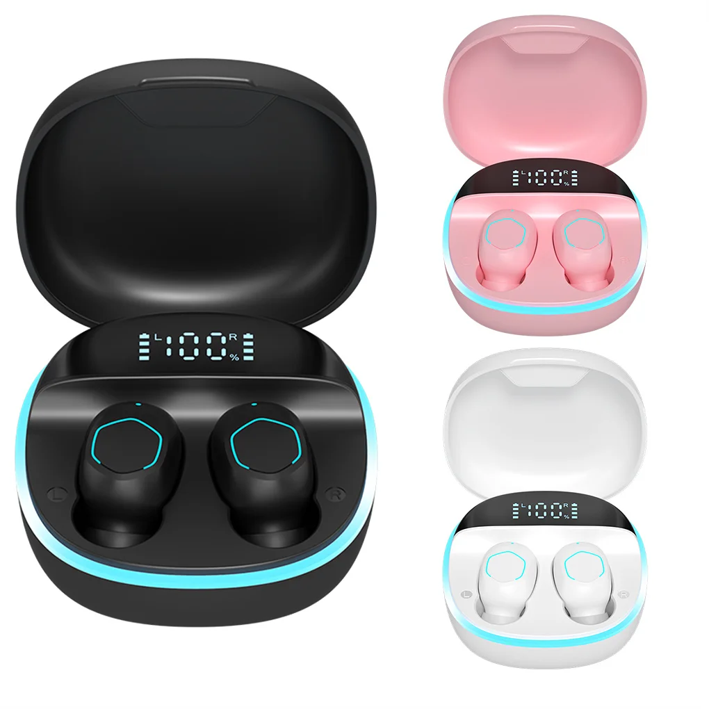 Bluetooth-Compatible Earbuds Earphones Ergonomic Low Latency Sports Headphones Hands-Free Cellphones Laptops White