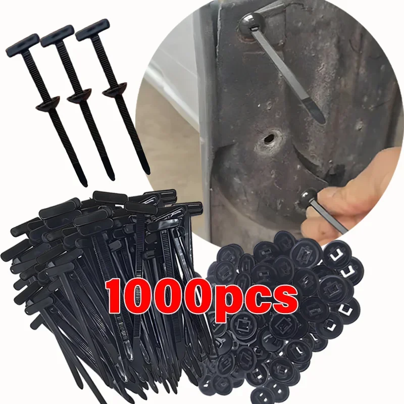 5-200 szt. Opaski kablowe nylonowe, klipsy mocujące do samochodu, uniwersalne klipsy do kabli, wytrzymałe samozaciskowe opaski nylonowe, uchwyt na opaski.