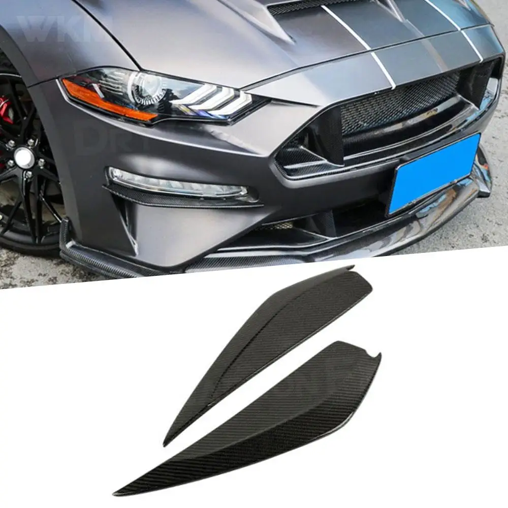 

2 шт., фары из углеродного волокна, брови для Ford Mustang Coupe, 2 двери, 2018-2020, фары, веки, украшения для ресниц