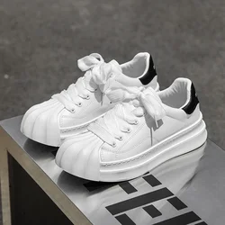 Shell Head Men's 2024 Summer New Casual Shoes Trendy Breathable Thick Sole Ultra Light Trendy Shoes Versatile