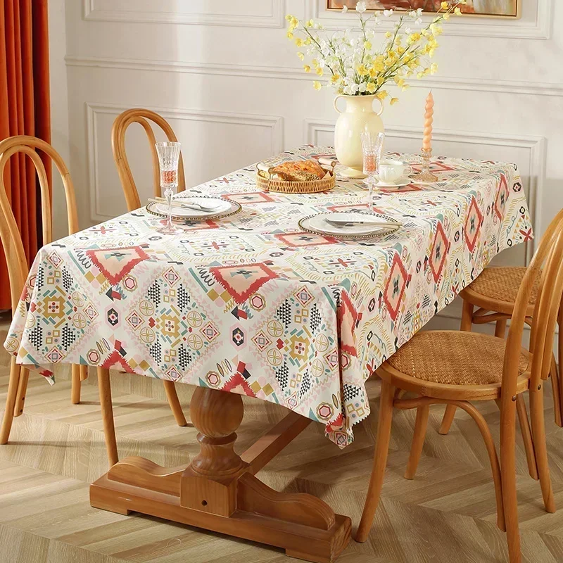 Anti-scald Dining Tablecloth, Wash Free Style Table Cloth, Advanced Waterproof, Oil Proof, Light, Luxury Atmosphere