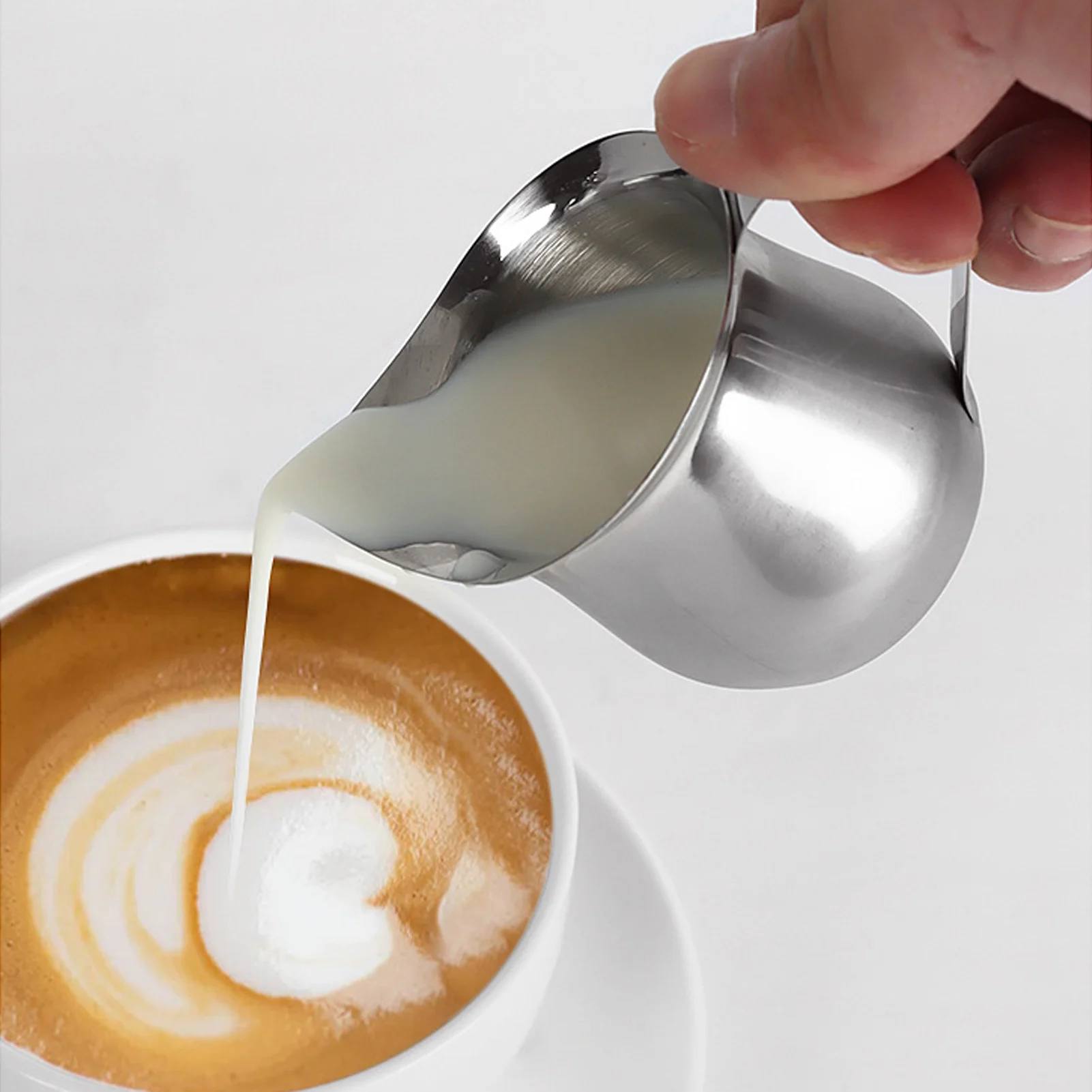 

Кувшин для вспенивания молока Кувшин для вспенивания молока из нержавеющей стали Эргономичная чашка для вспенивания молока Кувшин для вспенивания молока Кувшин для приготовления кофе