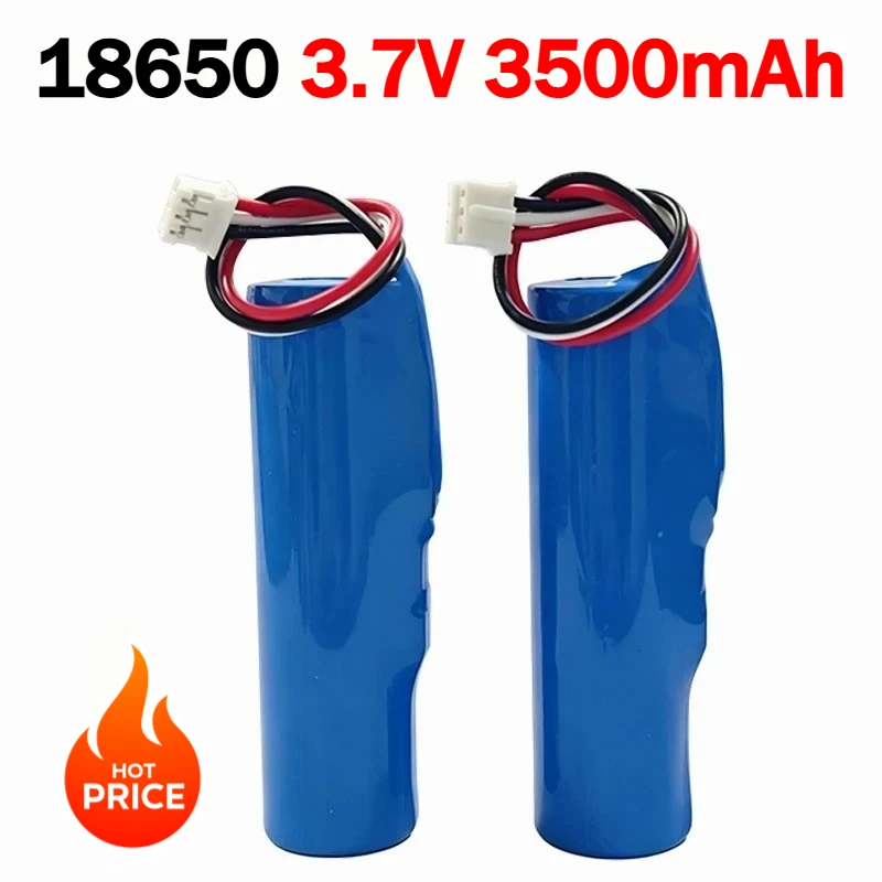 18650 3.7V 3500mAh 1S1P Rechargeable Battery LED Fishing Light Speaker Bluetooth Emergency Battery DIY Plug in Cable PH2.0-3P