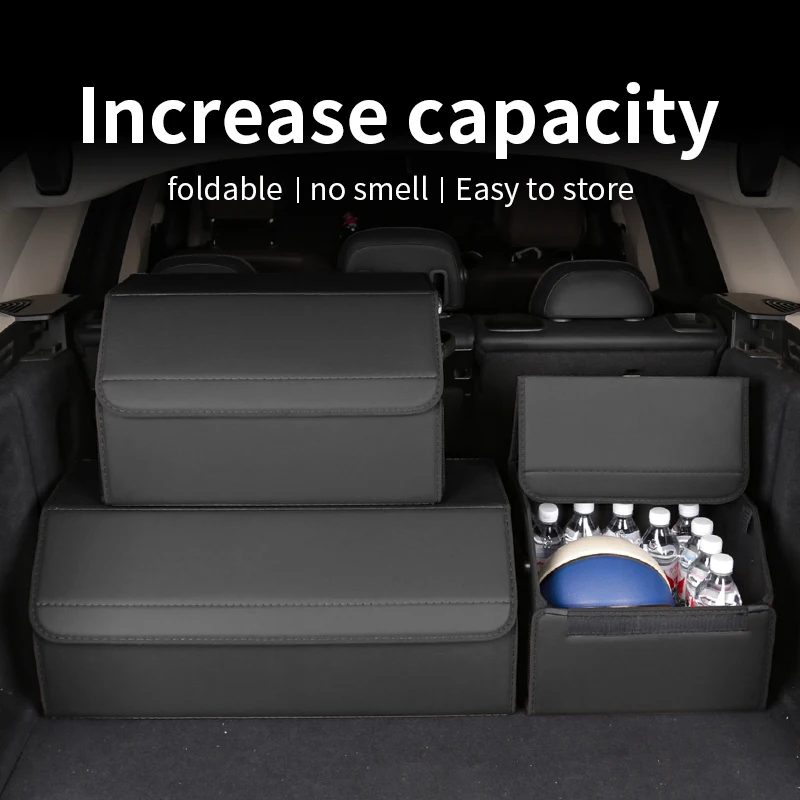 

For Mitsubishi Motors Eclipse Cross Outlander Airtrek Challenger Shogun Sport Strada G-Wagon Foldable Car Trunk Small StorageBox