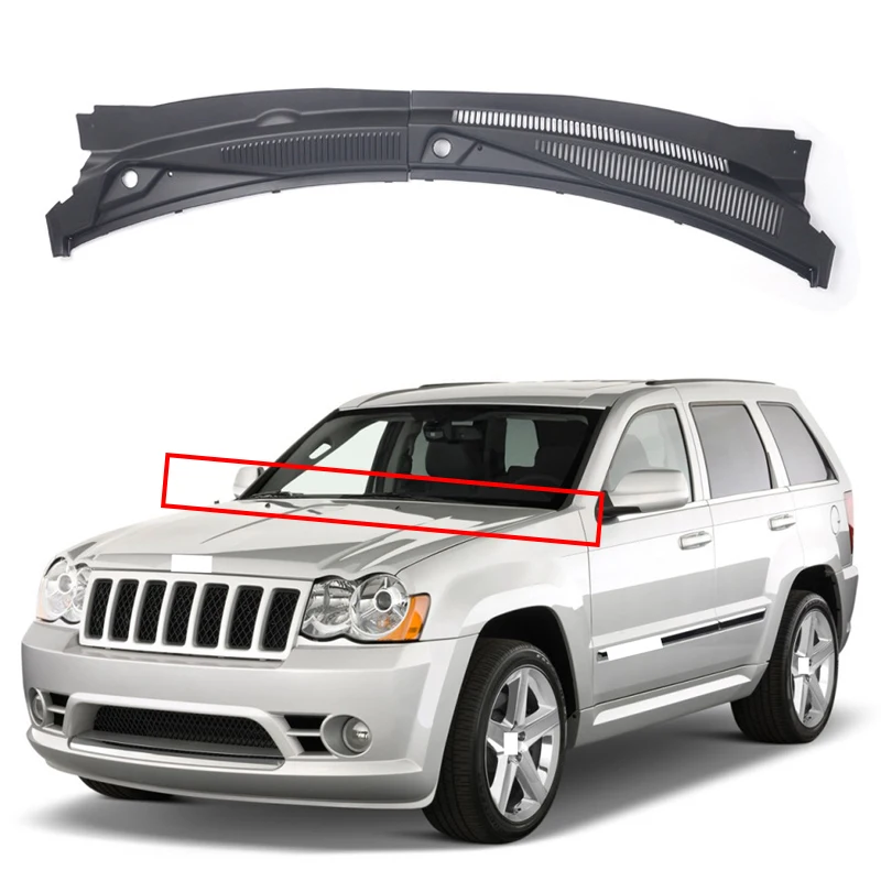 

For 2006-2010 Jeep Grand Cherokee Hood Deflector Front Water Panel Limpiaparabrisas Delantero Para Wiper Cover Windshield Plate